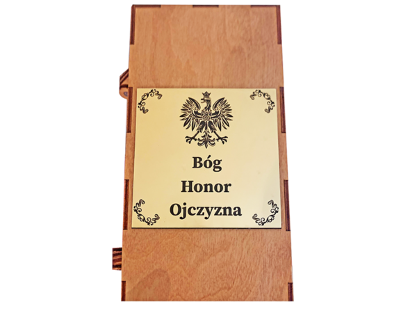 Tablica laminowana grawerowana z tekstem Bog Honor Oczyzna