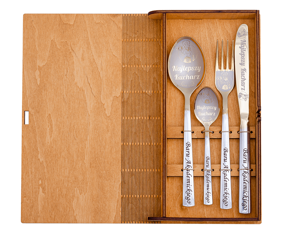 Komplet sztućców z grawerem - Prezent dla Niej w Dowód miłości - obrazek 7